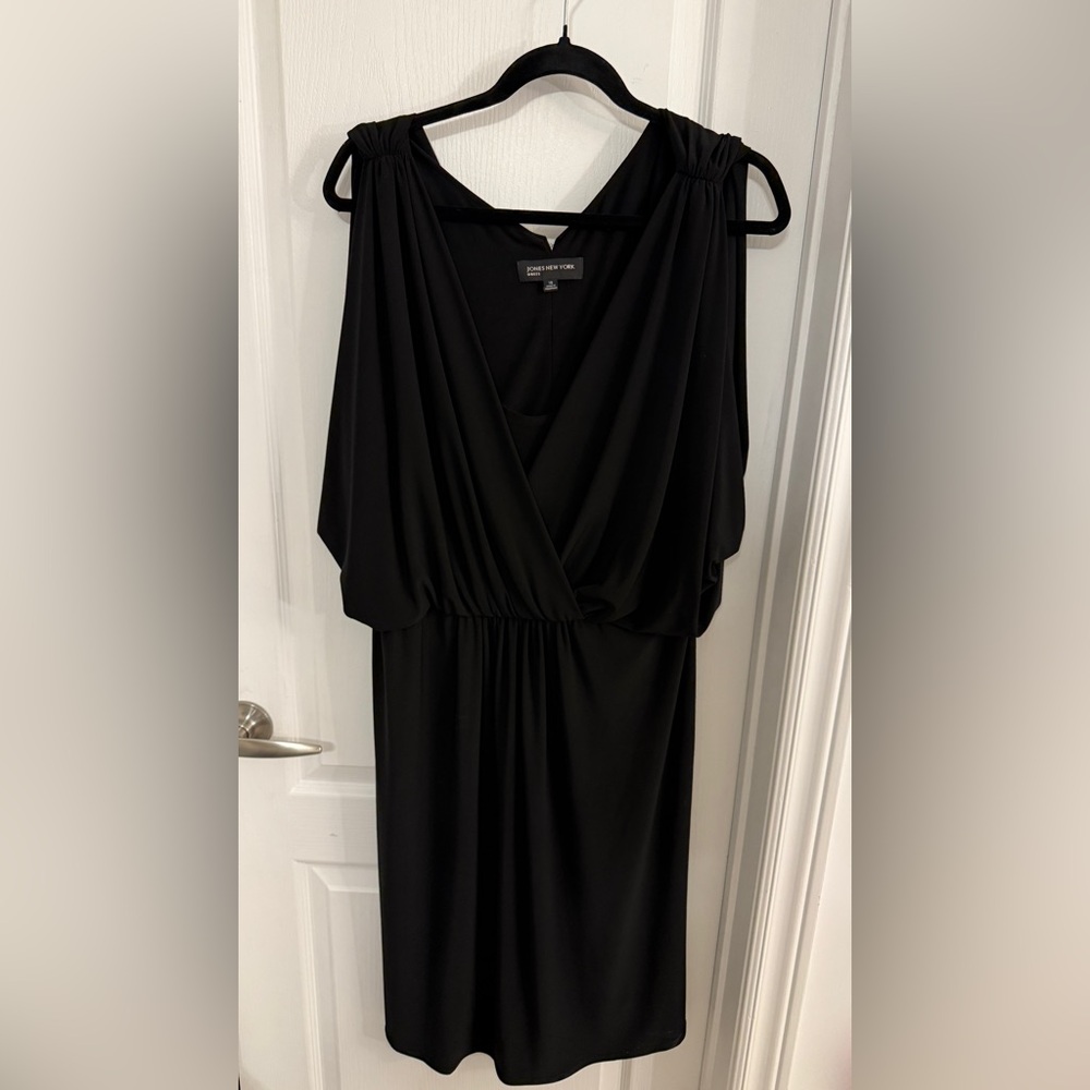 Jones New York Elegant Black Layered Dress